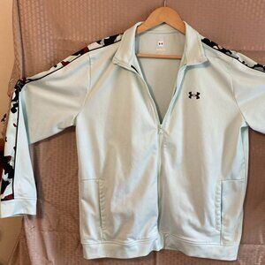 Under Armour Unstoppable Track Jacket, Size XL, Light Blue with Camo Stripe
